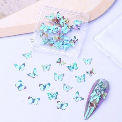 Iridescent Butterfly Art Embellishments Alluring And Dazzling Sequins For Nails — image 4