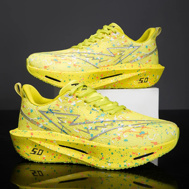 Iridescent Running Shoes Fashionable Mesh Sneakers For Jogging And Sports — image 1