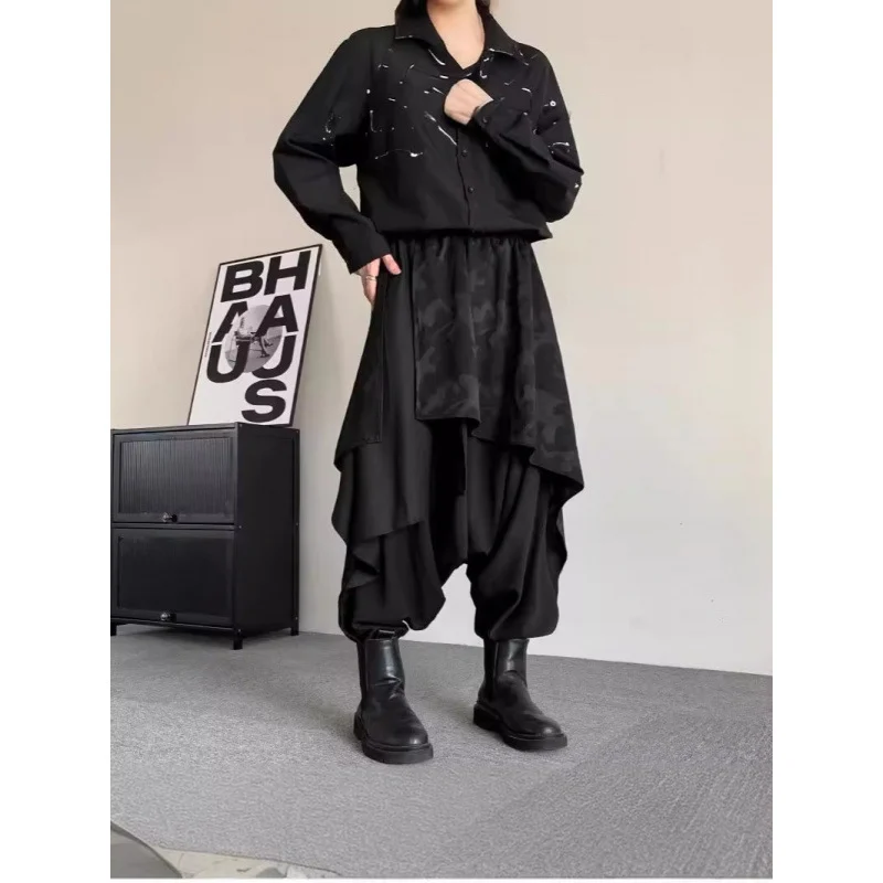 Irregular Culottes Mens Plus-size Harem Pants — image 5