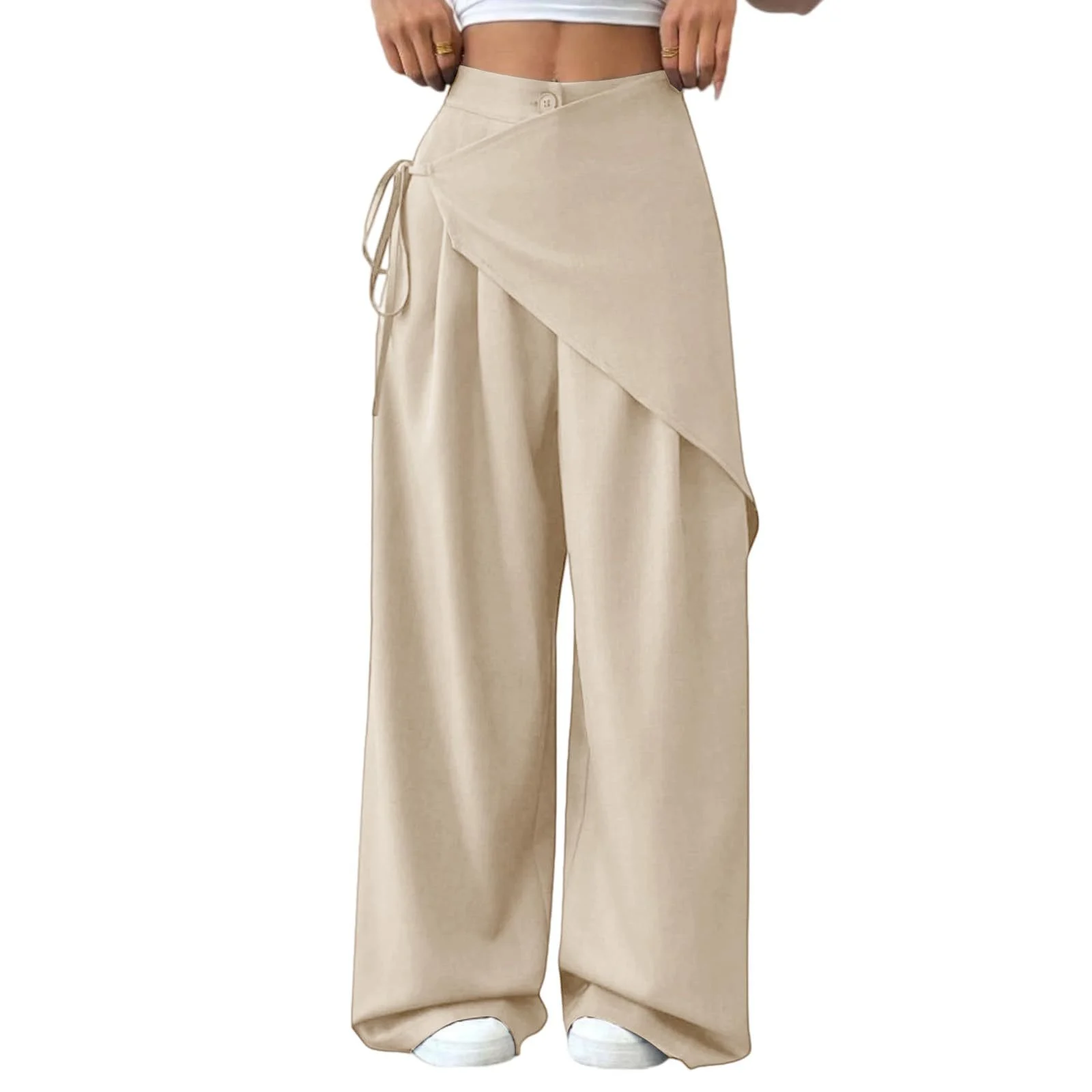 Irregular Suit Pants For Women Southeast Asia New Design Loose Slimming High-end Wide-leg — image 3