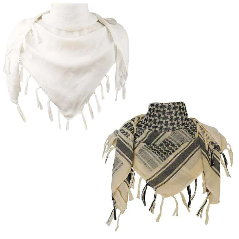 Jacquard Headscarf Scarf With Tassels Mens — image 5