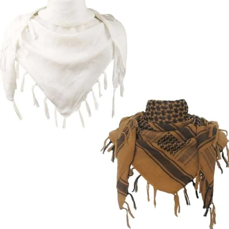 Jacquard Headscarf Scarf With Tassels Mens — image 4