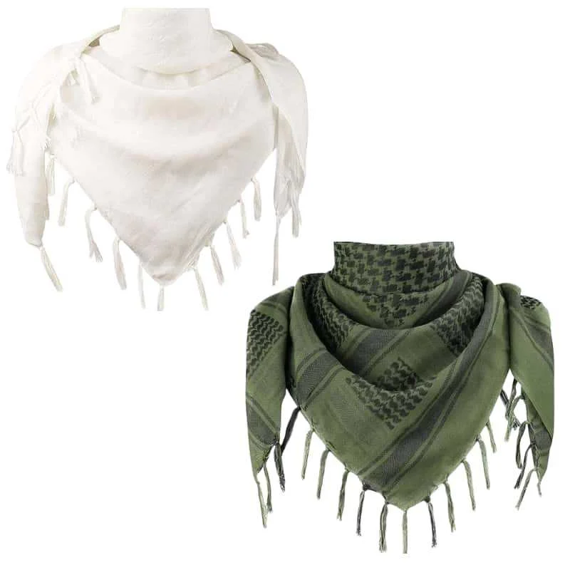Jacquard Headscarf Scarf With Tassels Mens — variant image