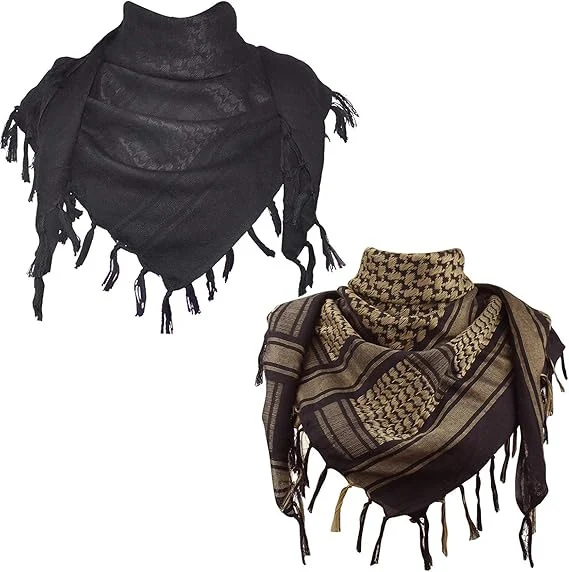 Jacquard Headscarf Scarf With Tassels Mens — variant image