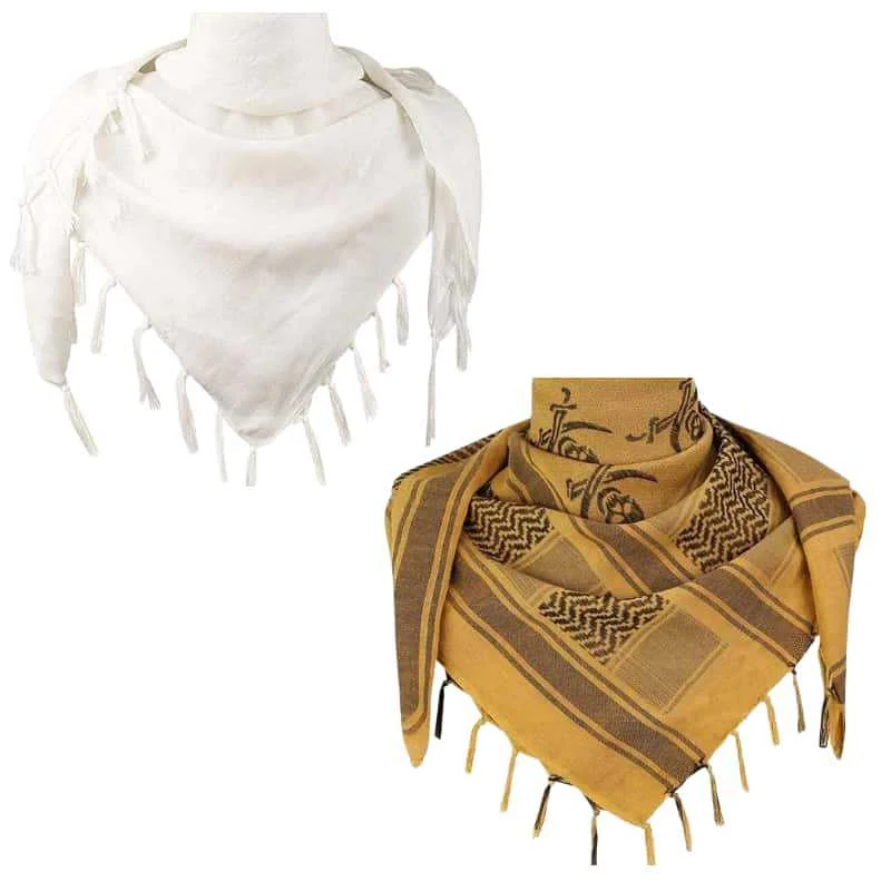 Jacquard Headscarf Scarf With Tassels Mens — image 8