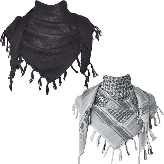 Jacquard Headscarf Scarf With Tassels Mens — variant image