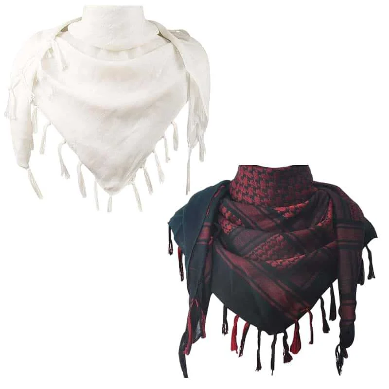 Jacquard Headscarf Scarf With Tassels Mens — variant image