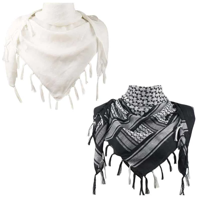 Jacquard Headscarf Scarf With Tassels Mens — image 1