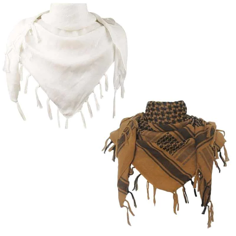Jacquard Headscarf Scarf With Tassels Mens — variant image