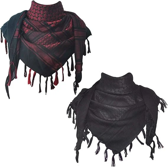 Jacquard Headscarf Scarf With Tassels Mens — variant image