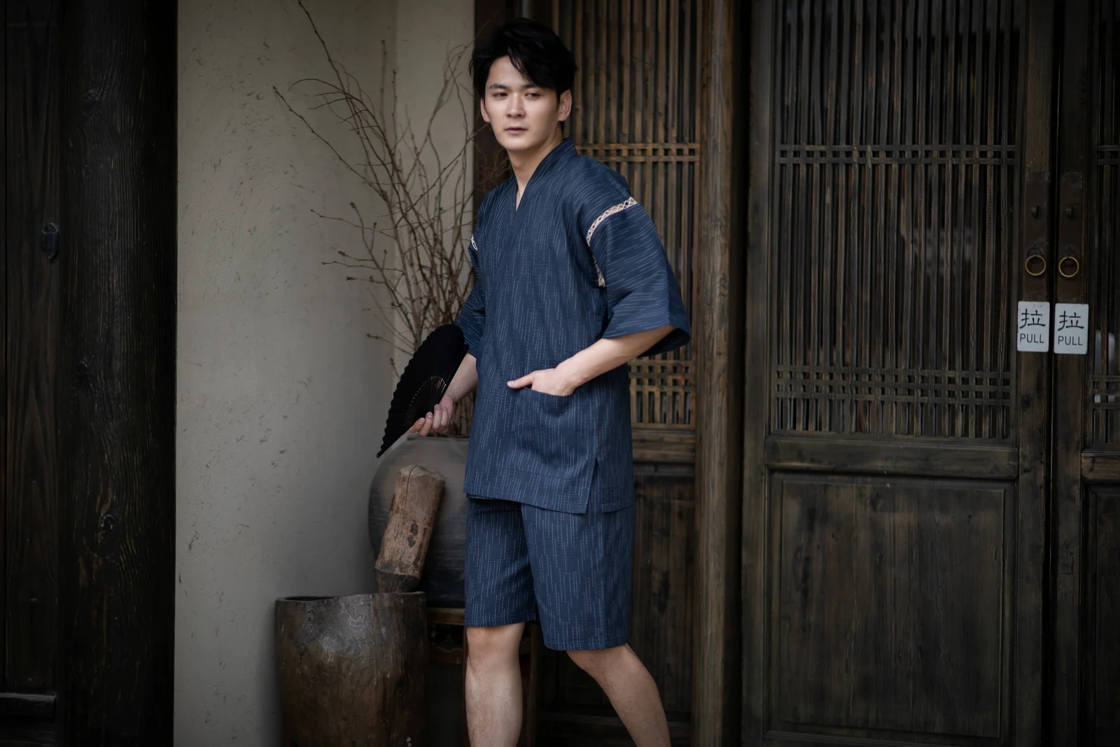Japanese Jinbei, Cotton Short-sleeve Set, Traditional Kimono Homewear Pajamas, Hot… — image 5