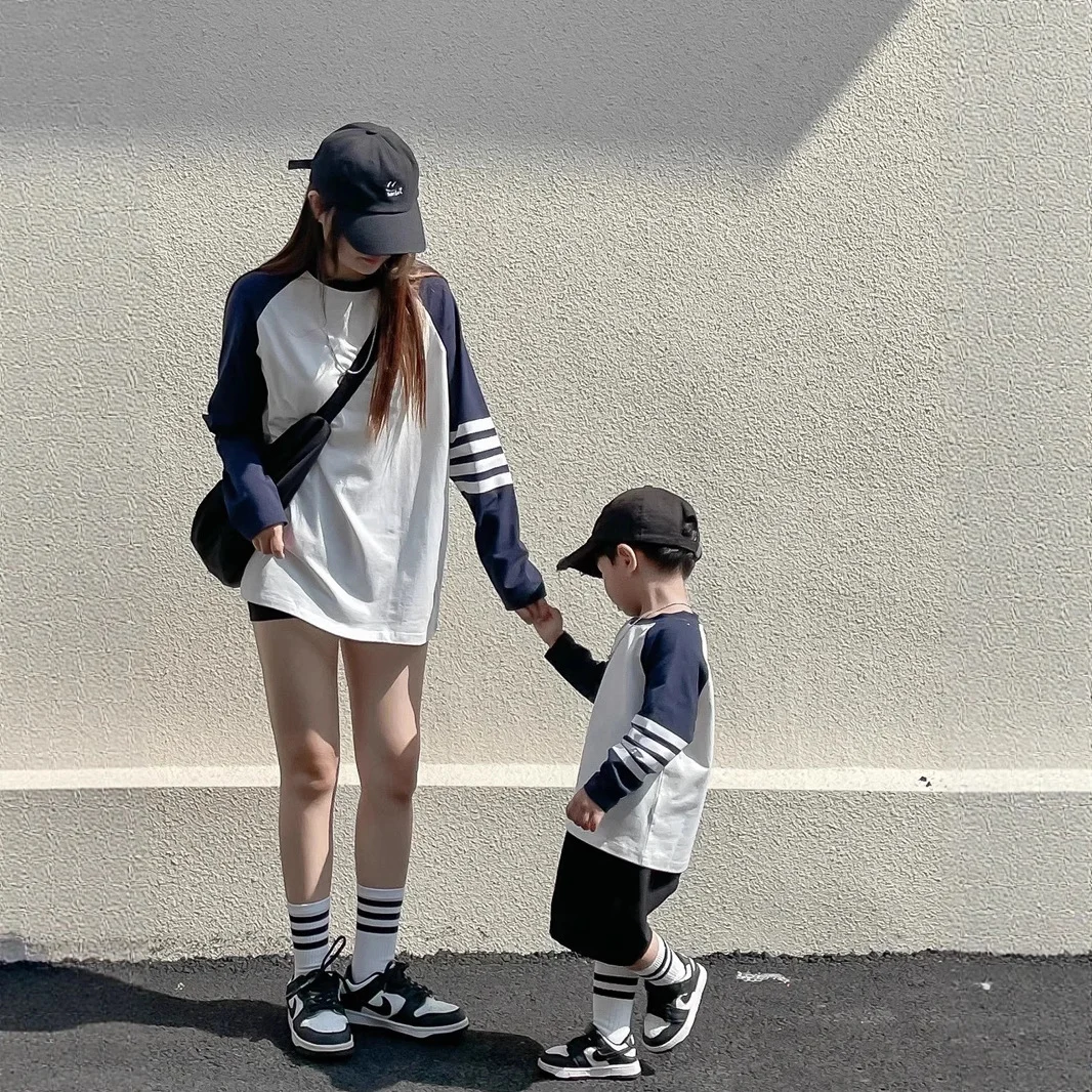 Japanese-style Autumn Long-sleeve Parent-child Outfits For Baby Boys And Girls — image 3