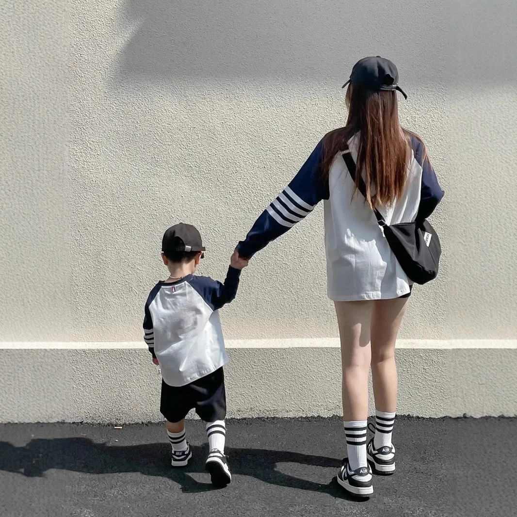 Japanese-style Autumn Long-sleeve Parent-child Outfits For Baby Boys And Girls — image 1