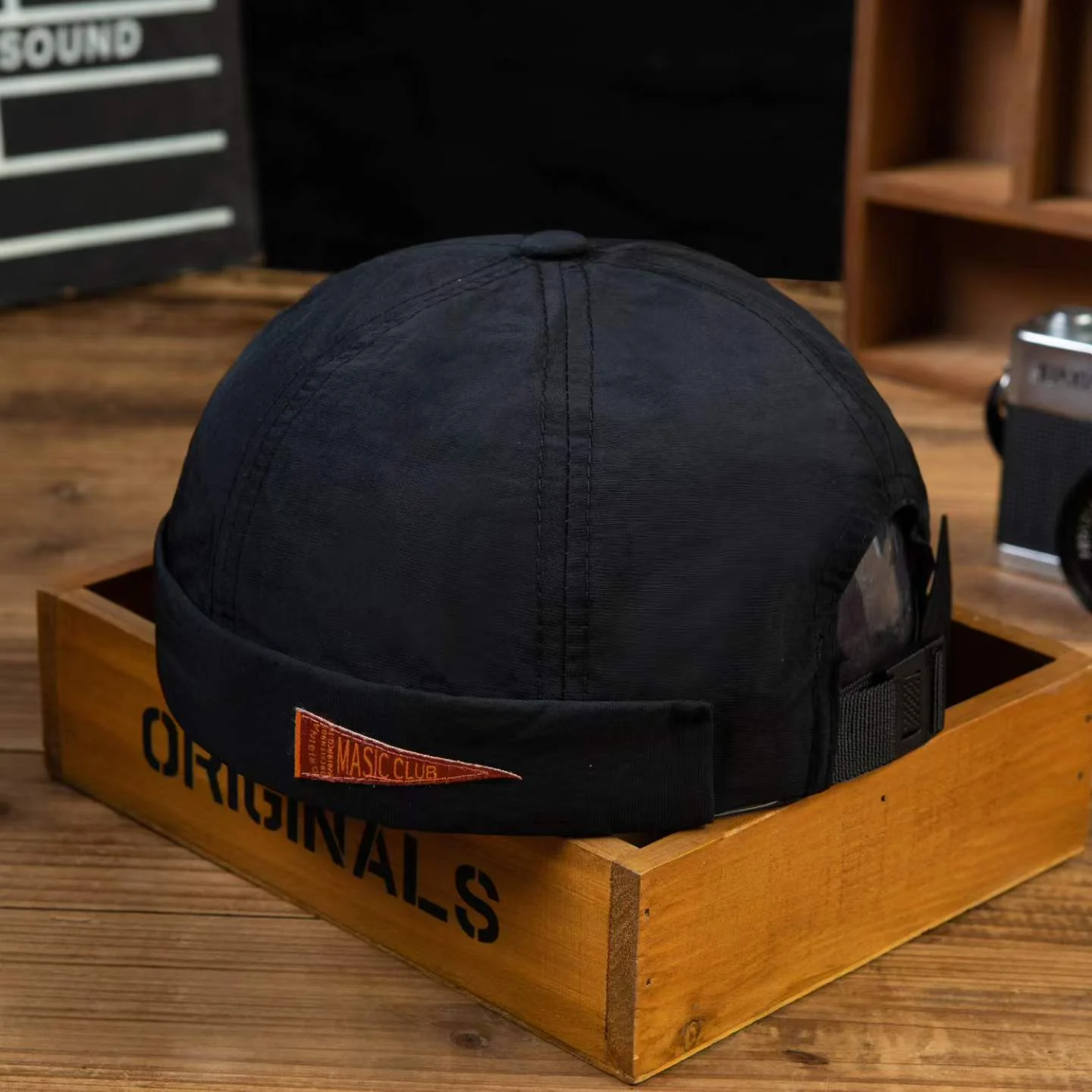 Japanese-style Quick-drying Breathable Fabric Triangular Logo Master Cap With Rolled… — image 7