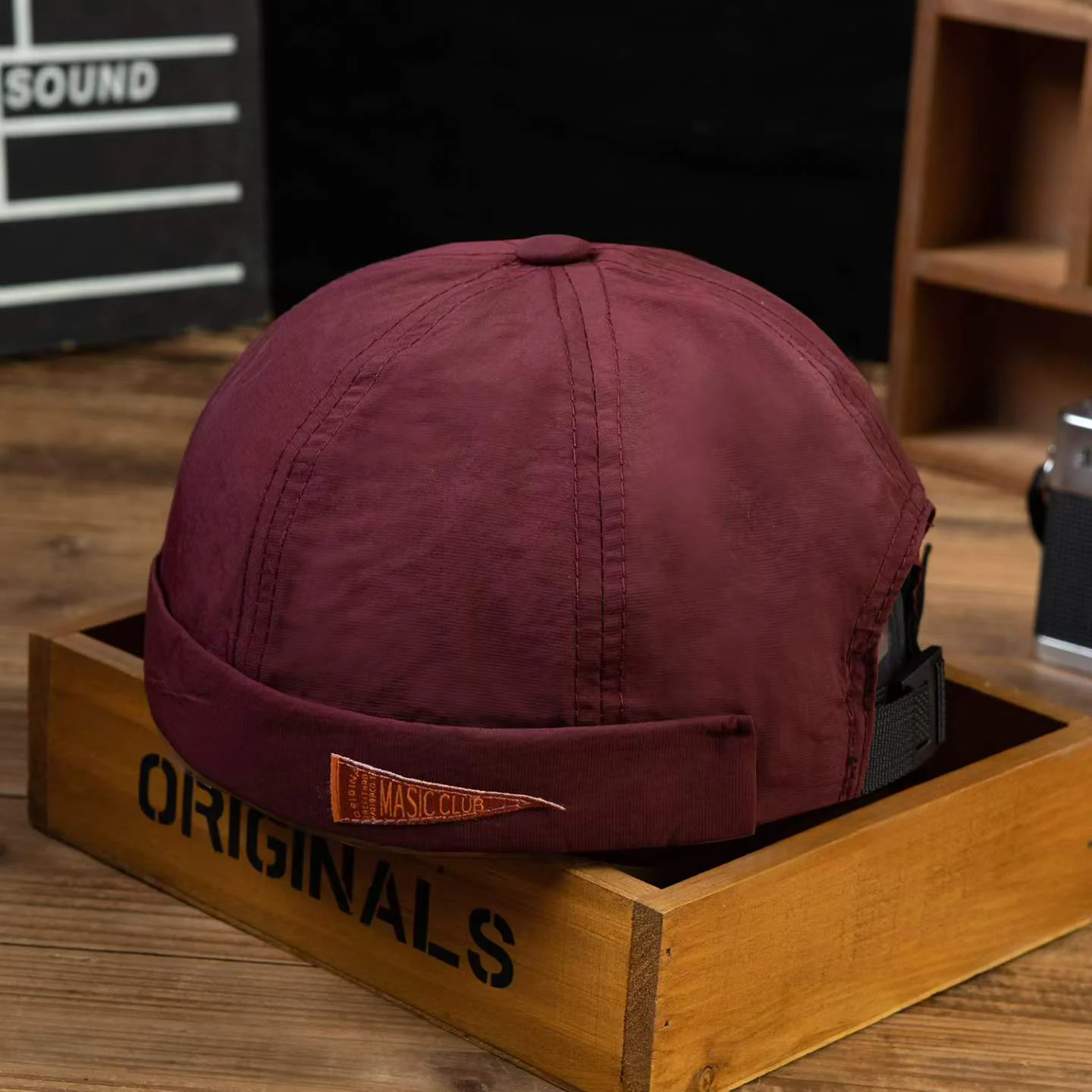 Japanese-style Quick-drying Breathable Fabric Triangular Logo Master Cap With Rolled… — image 3