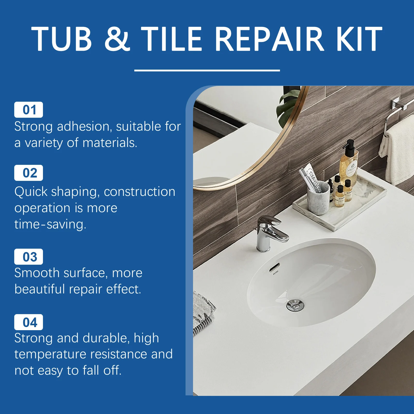 Jaysuing Tile Repair Kit Home Beauty Seam Ceramic Marble Ab Glue Sealing — image 5