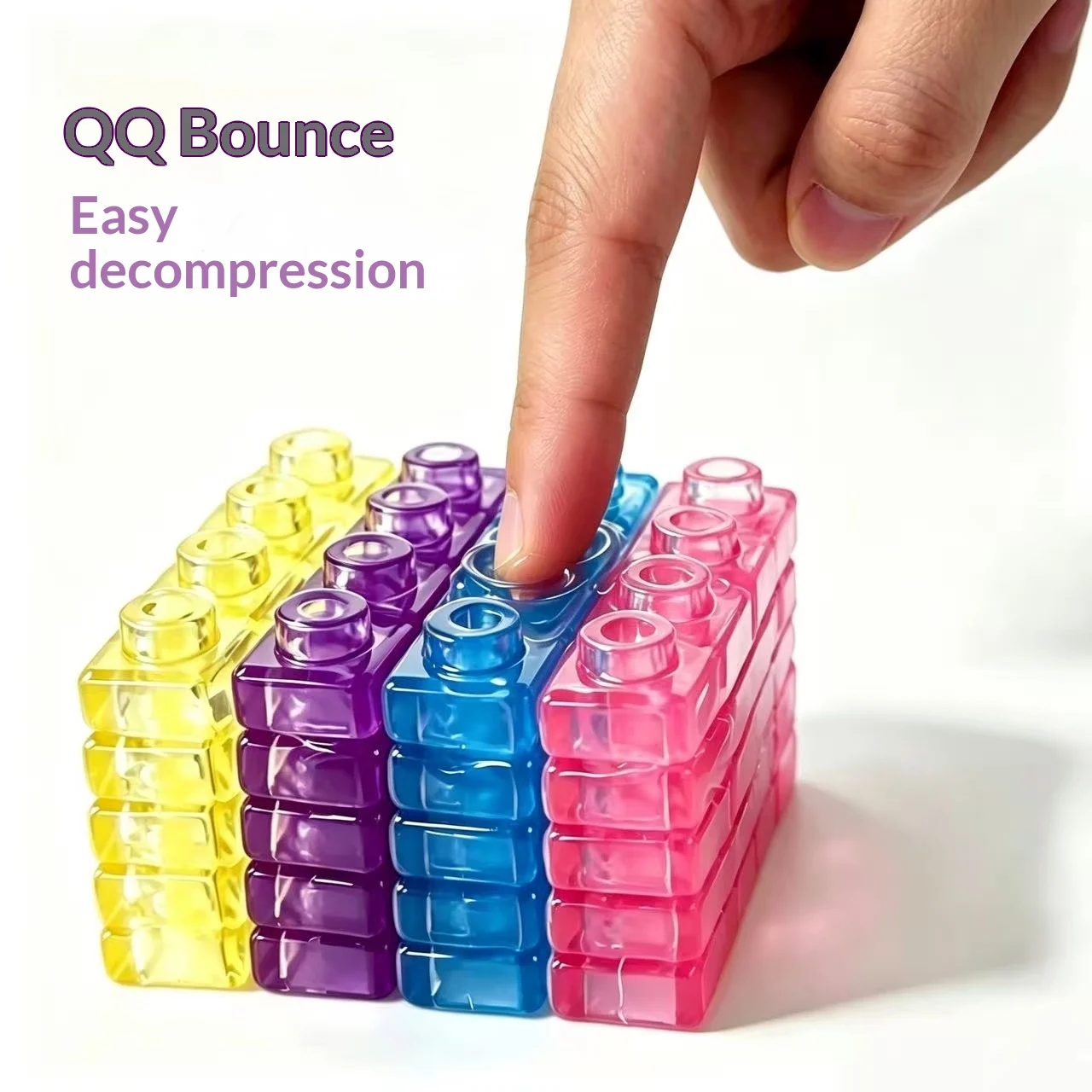 Jelly Block Toy Stress-relief Building Blocks For Adults Transparent — image 3
