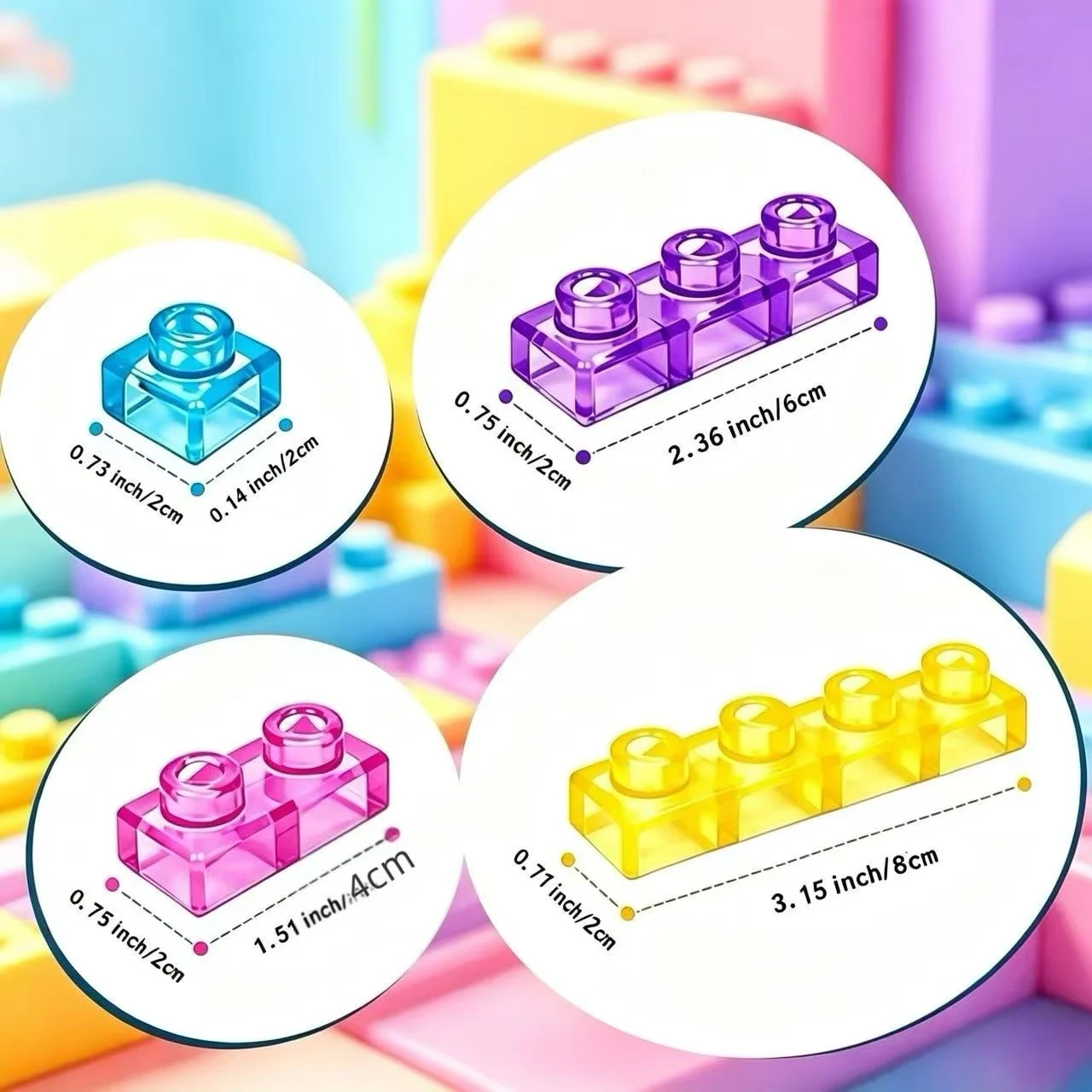 Jelly Block Toy Stress-relief Building Blocks For Adults Transparent — image 4