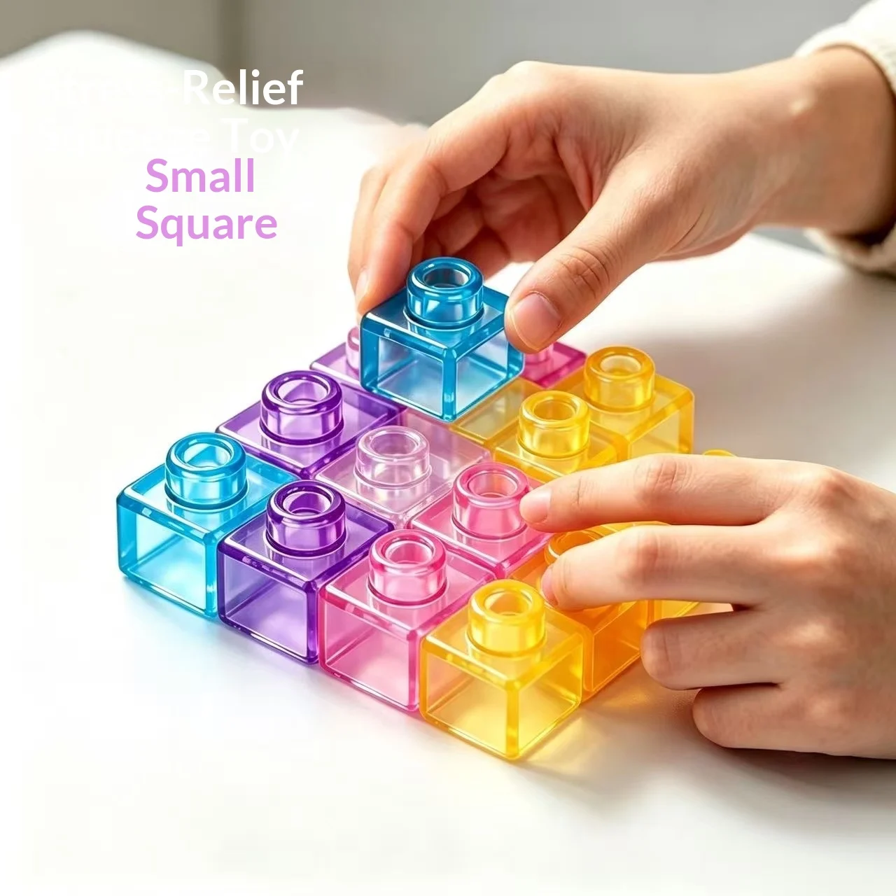 Jelly Block Toy Stress-relief Building Blocks For Adults Transparent — image 7