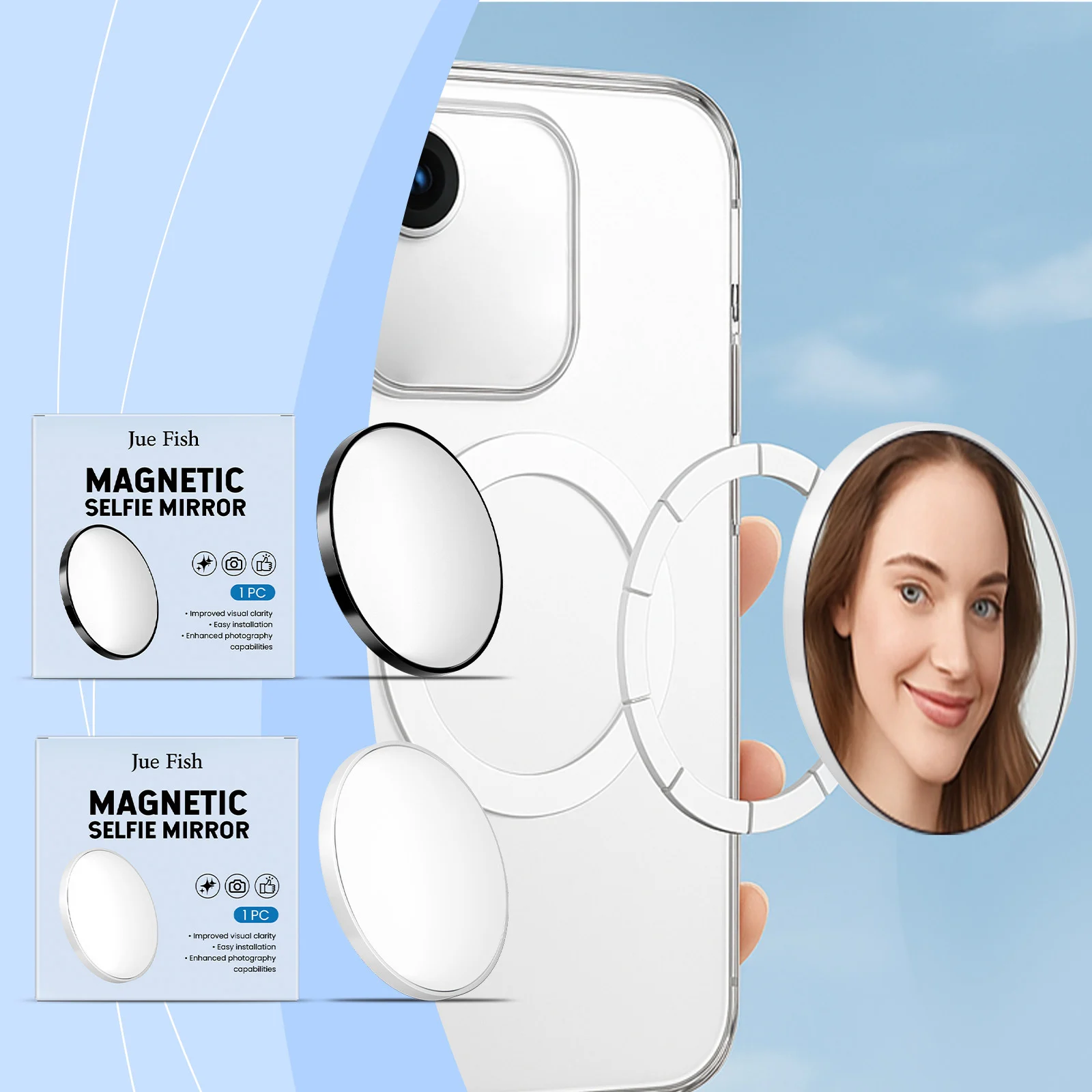 Jue Fish Magnetic Selfie Mirror Convenient For Outdoor Travel, Mobile Phone… — image 4