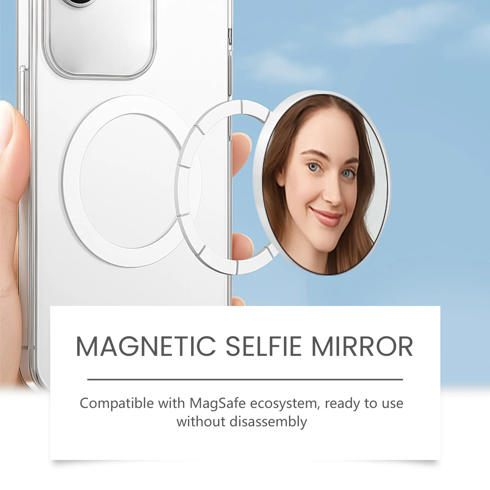 Jue Fish Magnetic Selfie Mirror Convenient For Outdoor Travel, Mobile Phone… — image 6
