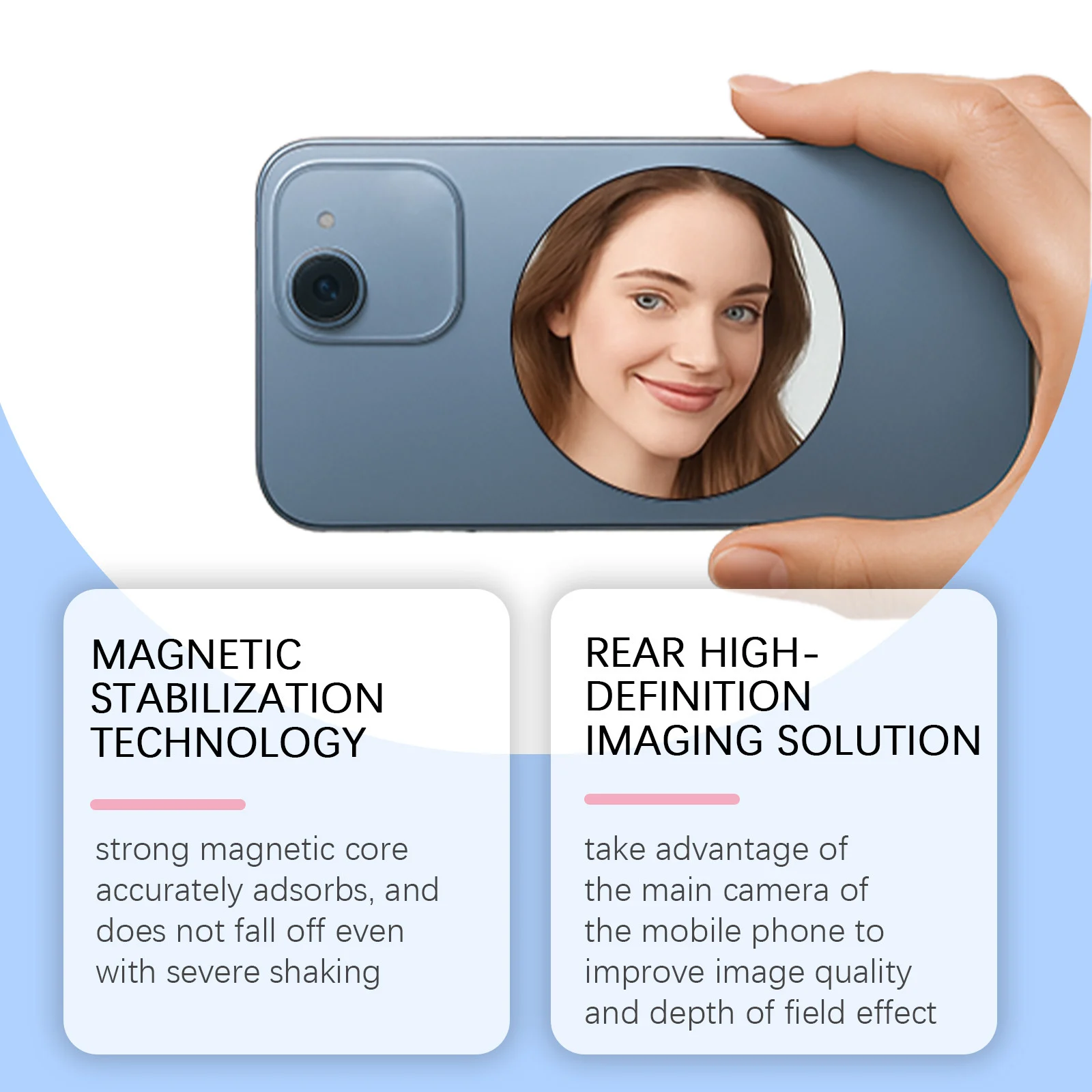 Jue Fish Magnetic Selfie Mirror Convenient For Outdoor Travel, Mobile Phone… — image 5