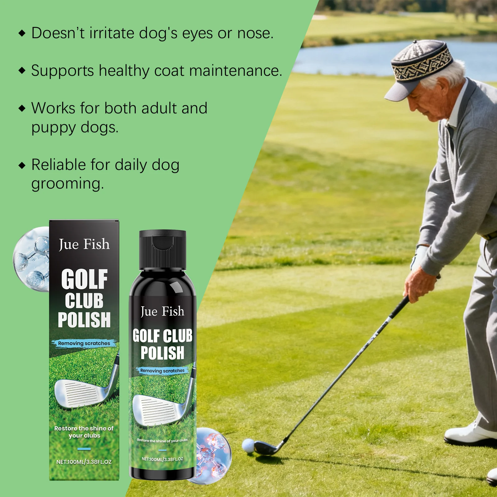 Juefish Golf Club Scratch Cleaner Gently Cleans And Brightens The Surface Daily Care… — image 5