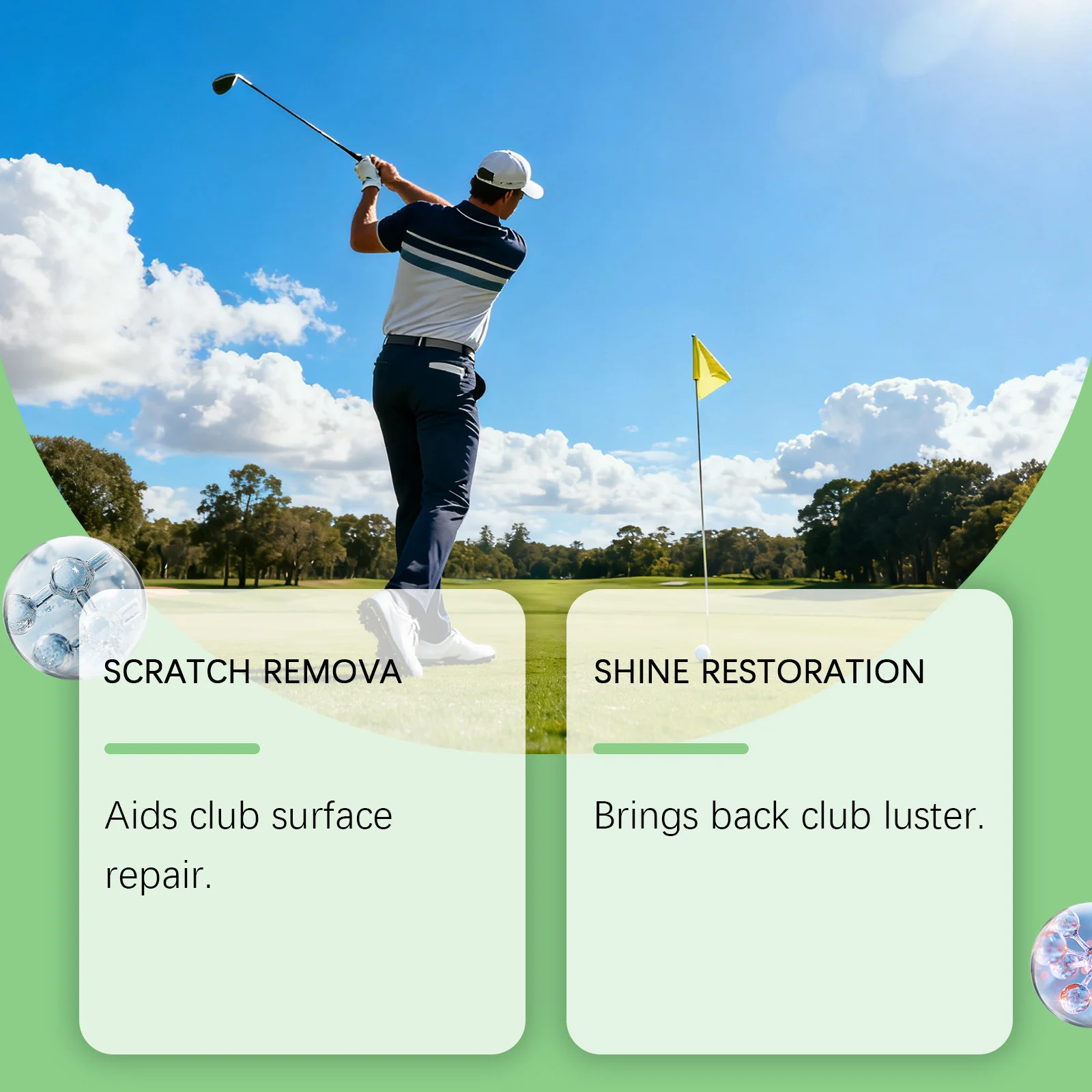 Juefish Golf Club Scratch Cleaner Gently Cleans And Brightens The Surface Daily Care… — image 2