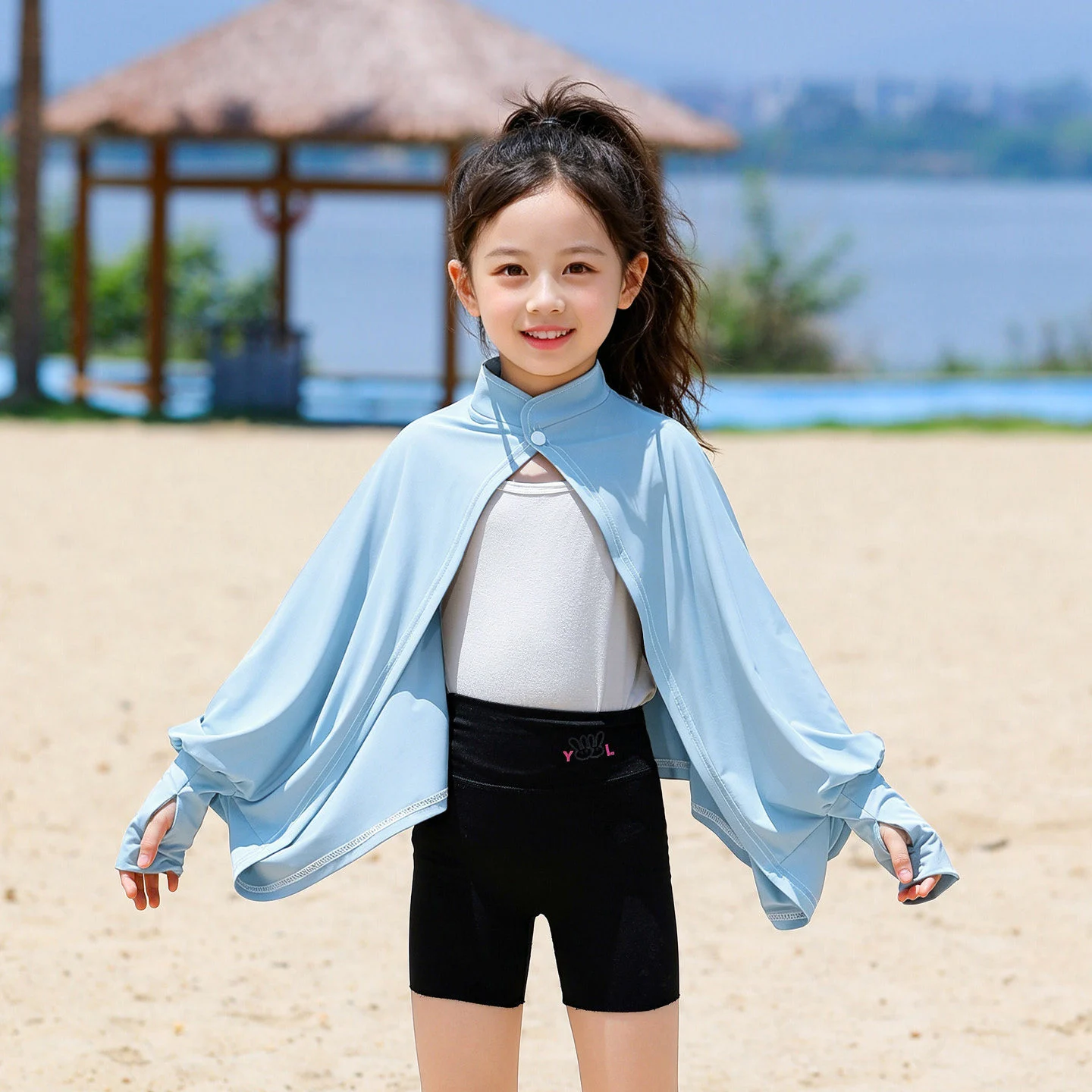 Kids Breathable Sun-protection Shirt Shawl And Outdoor Sun-blocking Cape — image 9