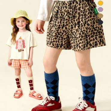 Kids' Shortsvibrant Retro Contrast-color Versatile Casual Pants — image 7