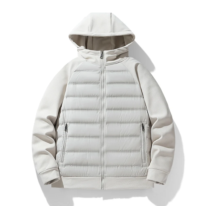 Knitted Patchwork Sports Hooded Jacket For Men And Women — image 2