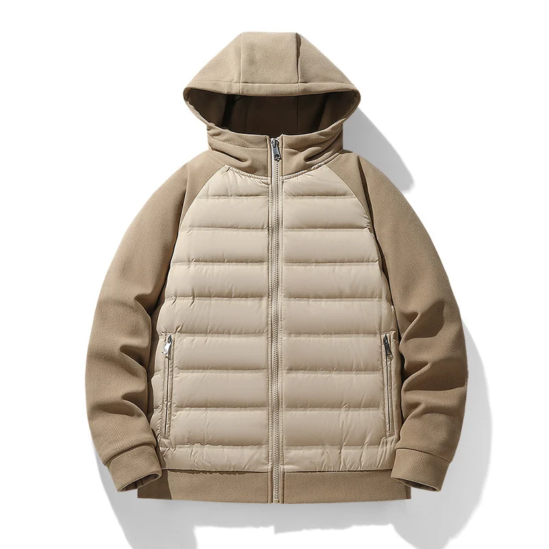 Knitted Patchwork Sports Hooded Jacket For Men And Women — image 3