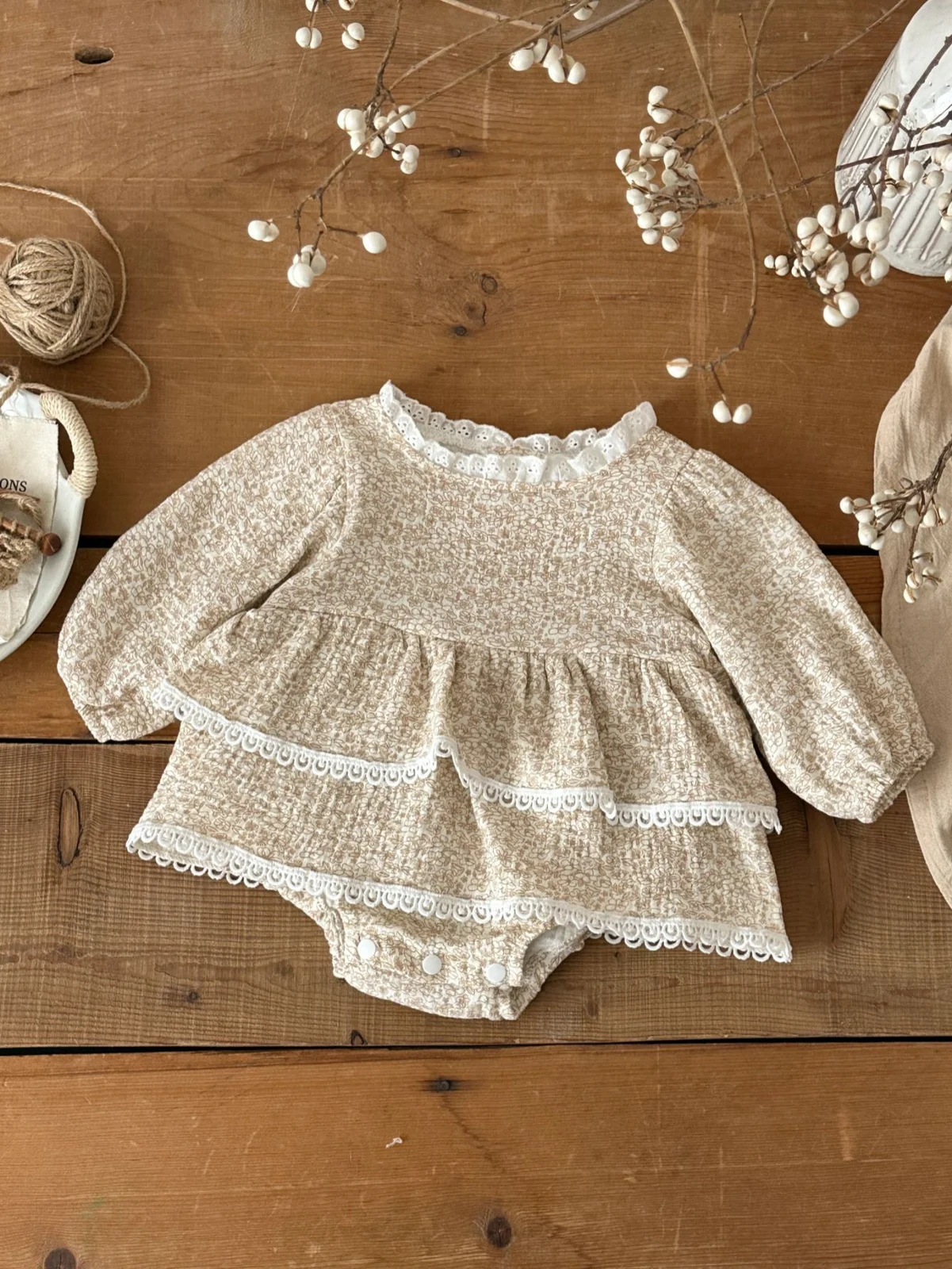 Korean-style Childrens Long-sleeved Printed Onesie — image 4