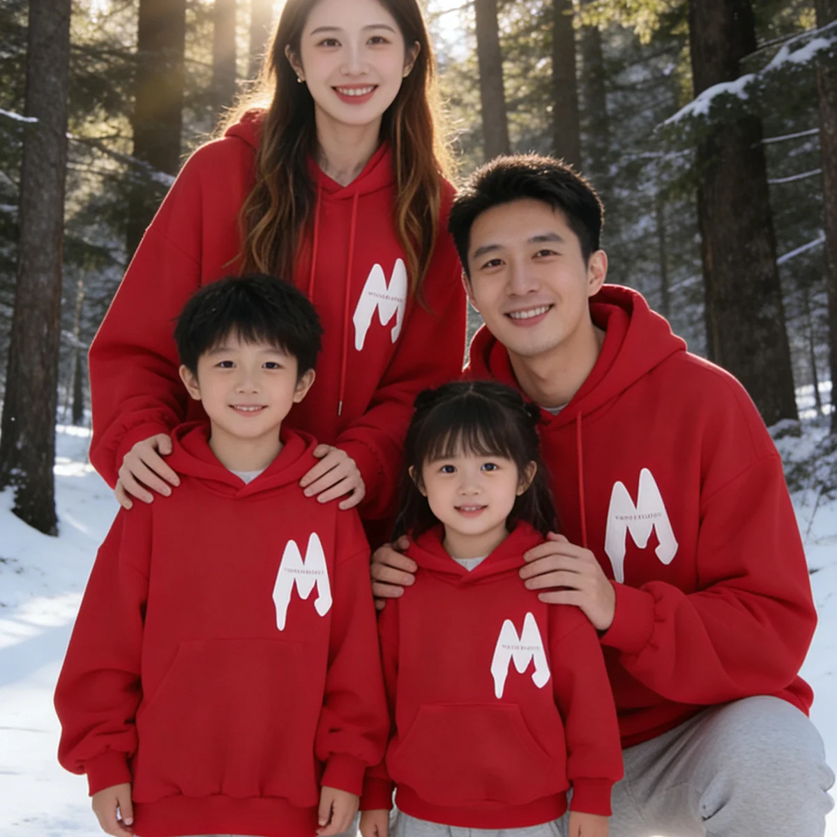 Korean-style Fleece-lined Thickened Sweater Street-style Fashionable Hooded Set — image 6