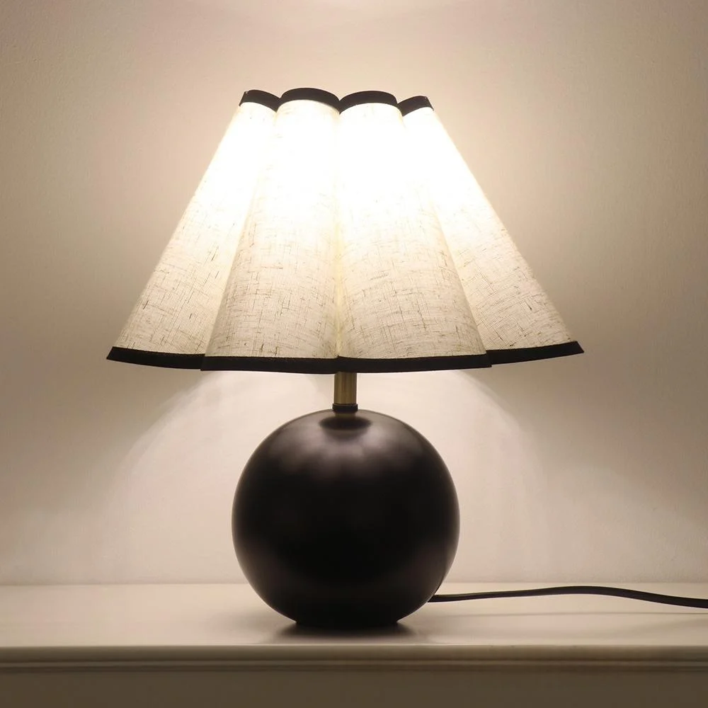 Korean-style Small Desk Lamp Pleated Fabric LED Mood Light Hotel And Home Decor… — image 6