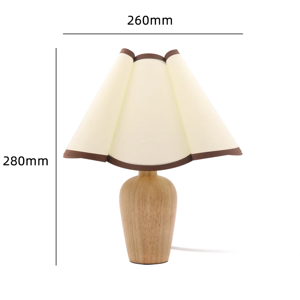 Korean-style Small Desk Lamp Pleated Fabric LED Mood Light Hotel And Home Decor… — image 4