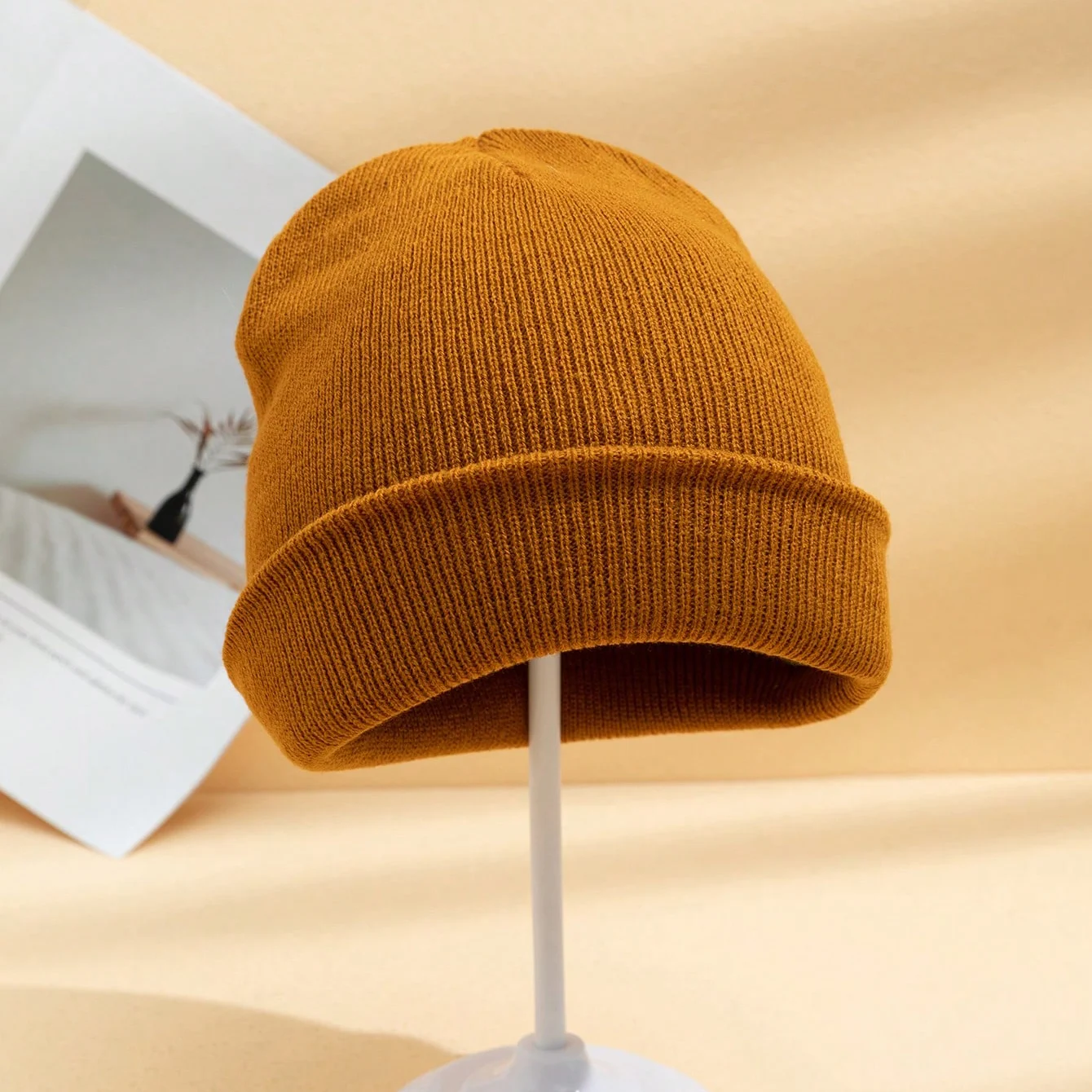 Korean-style Solid-color Wool Knitted Hat, Suitable For Outdoor Leisure, Warmth… — image 4