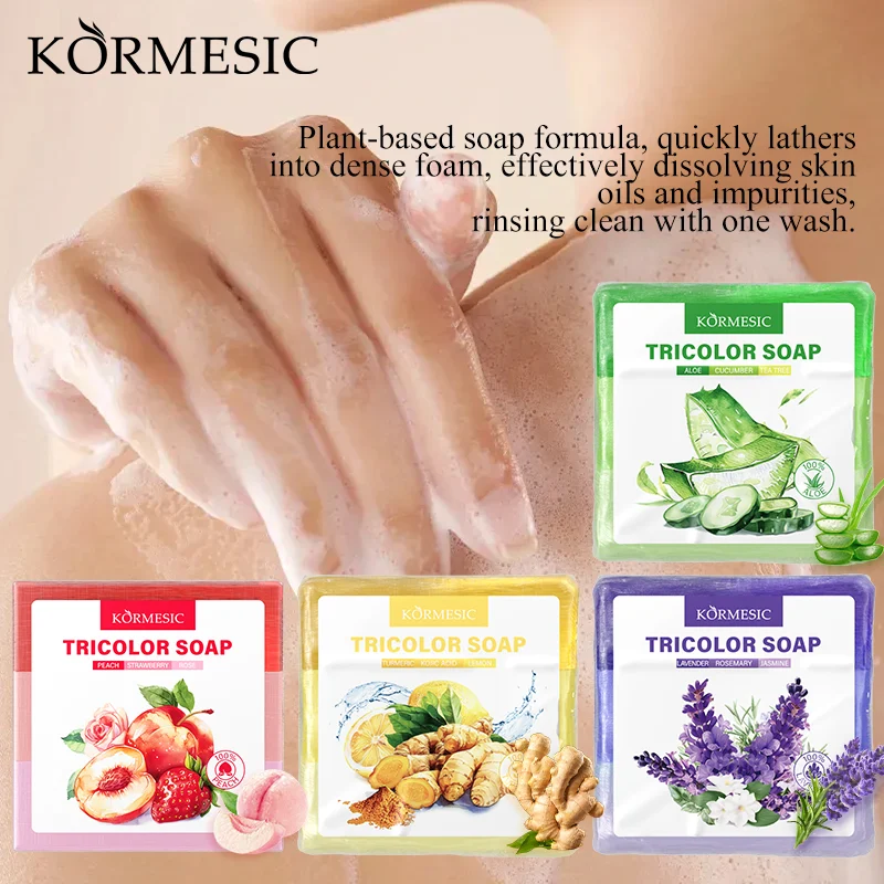 Kormesic Aloe Vera & Cucumber Tea Tree Tri-colour Soap FT 120g — image 3