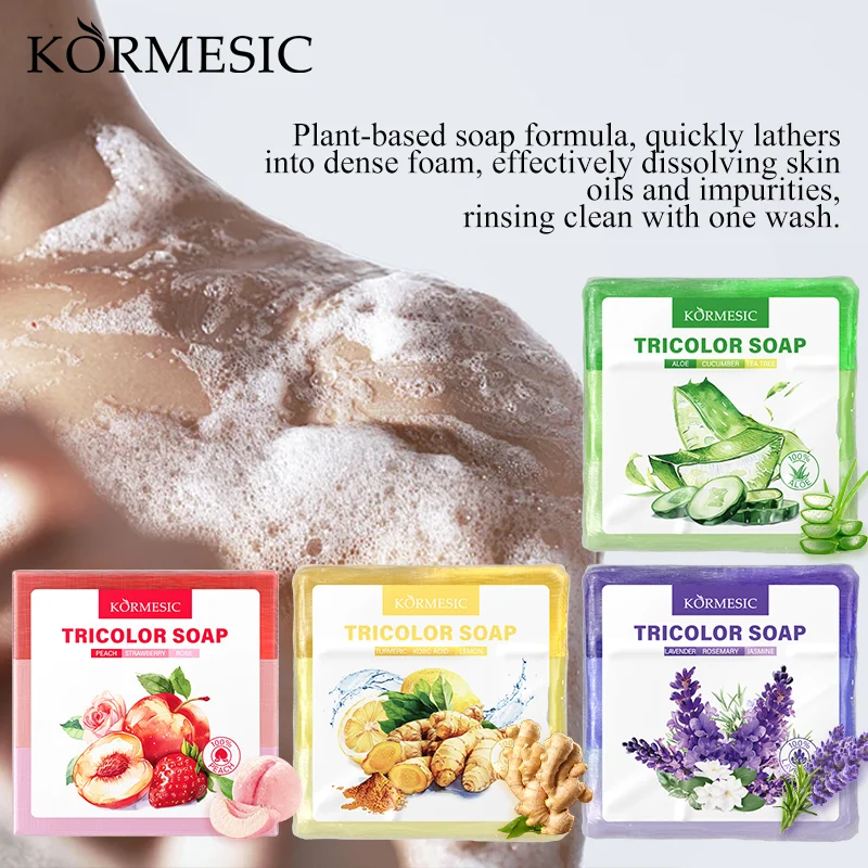 Kormesic Aloe Vera & Cucumber Tea Tree Tri-colour Soap FT 120g — image 7