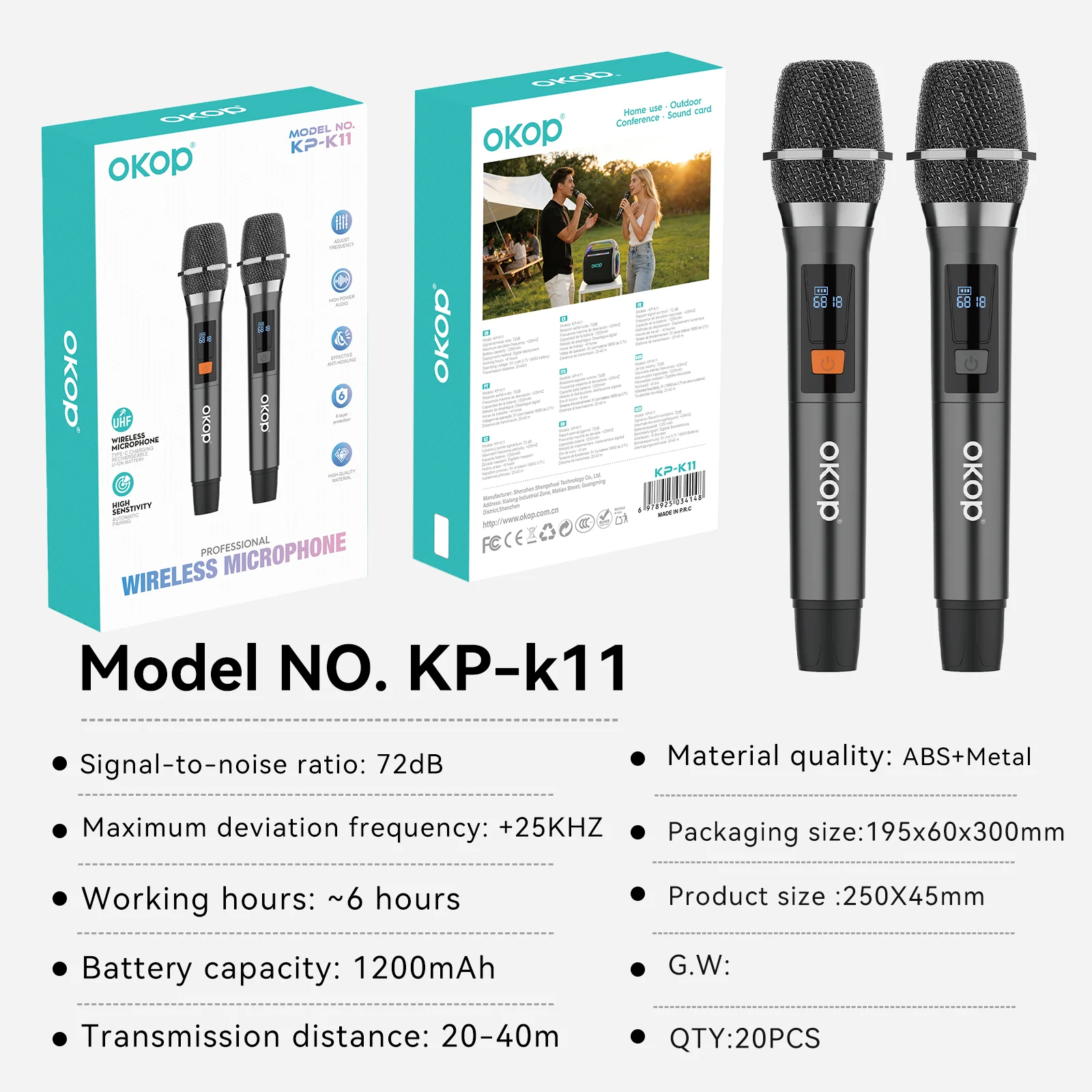 KP-10 11 12 Best-selling Universal 2.4g Wireless Microphone System1 To 2 Handheld Mics — image 2