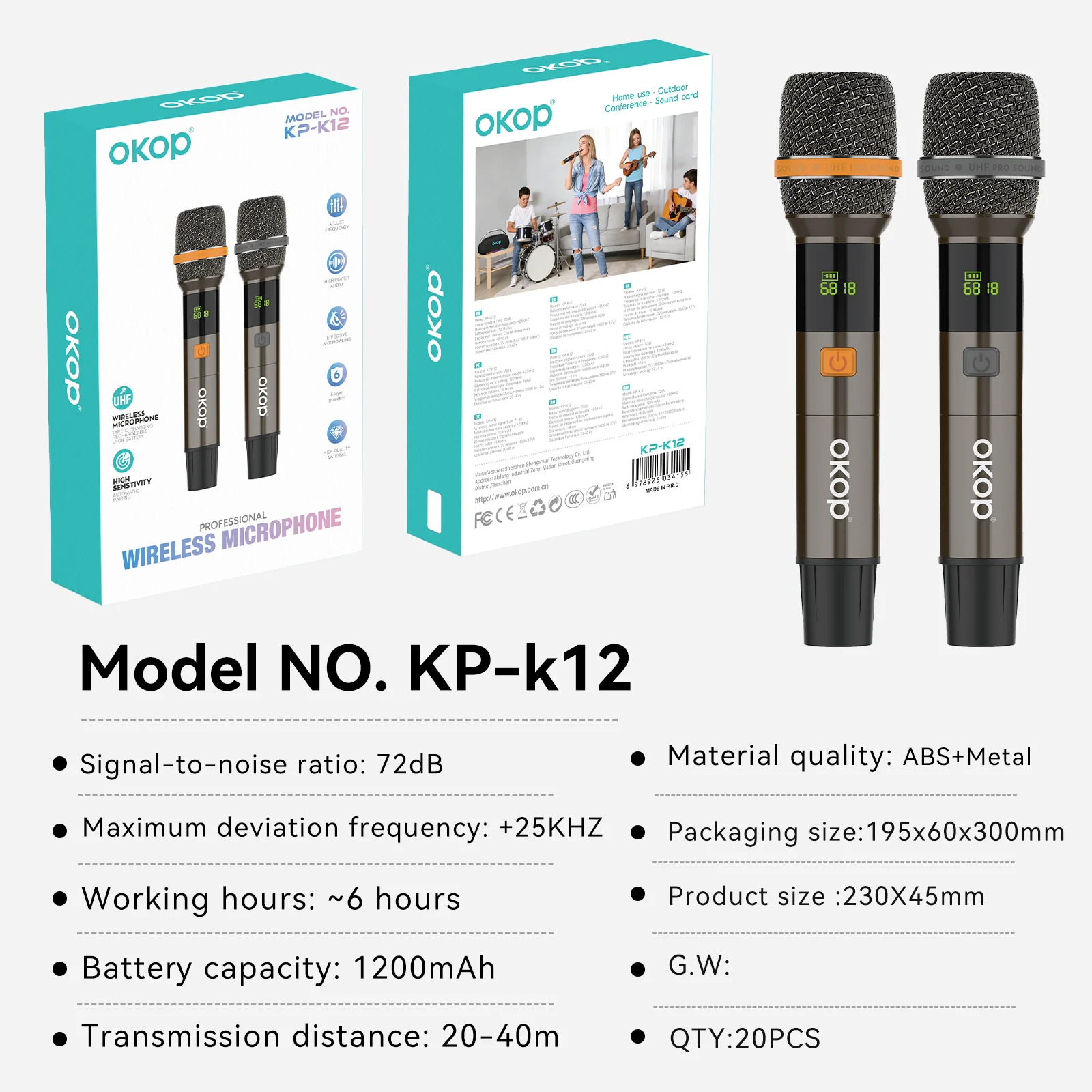 KP-10 11 12 Best-selling Universal 2.4g Wireless Microphone System1 To 2 Handheld Mics — image 7