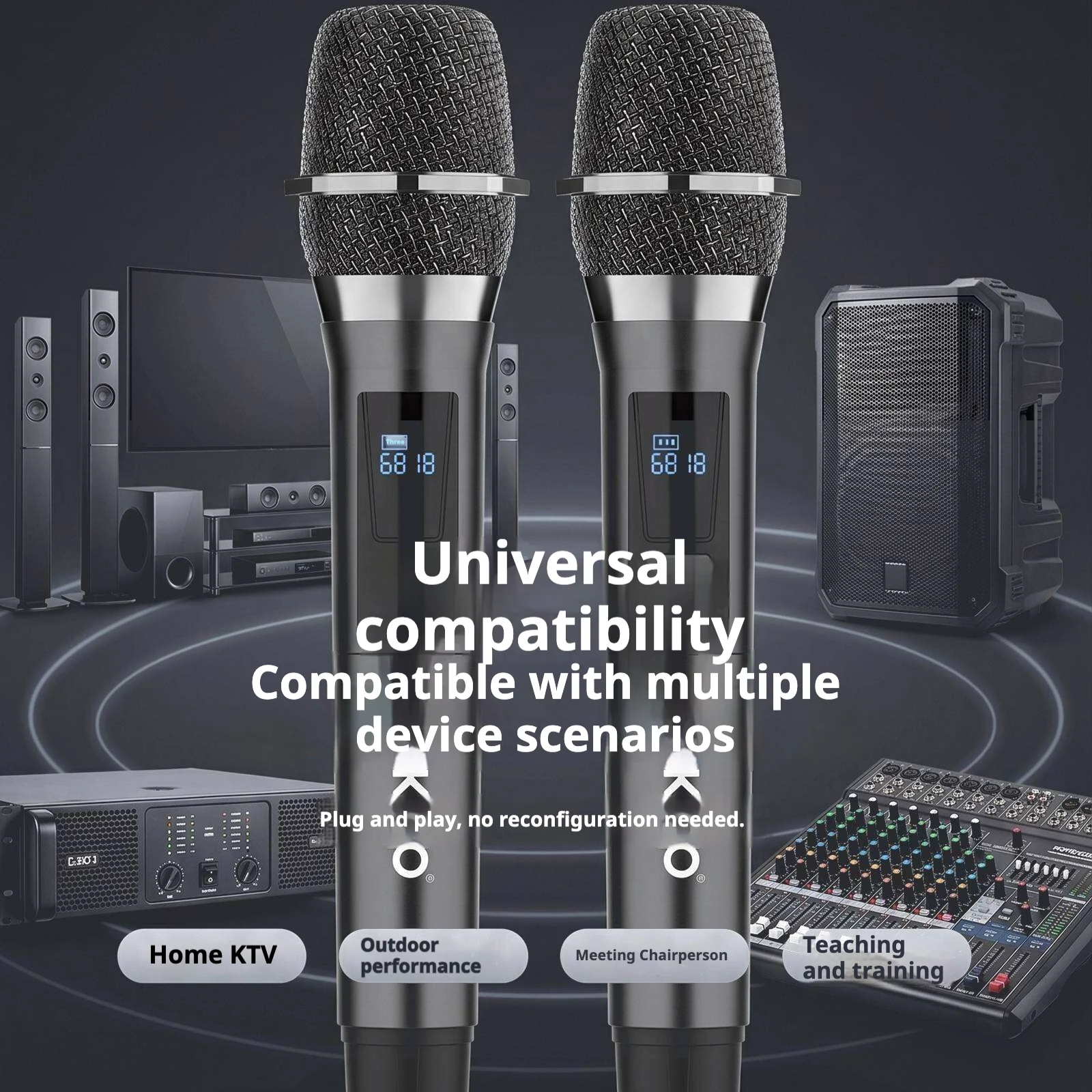 KP-10 11 12 Best-selling Universal 2.4g Wireless Microphone System1 To 2 Handheld Mics — image 6