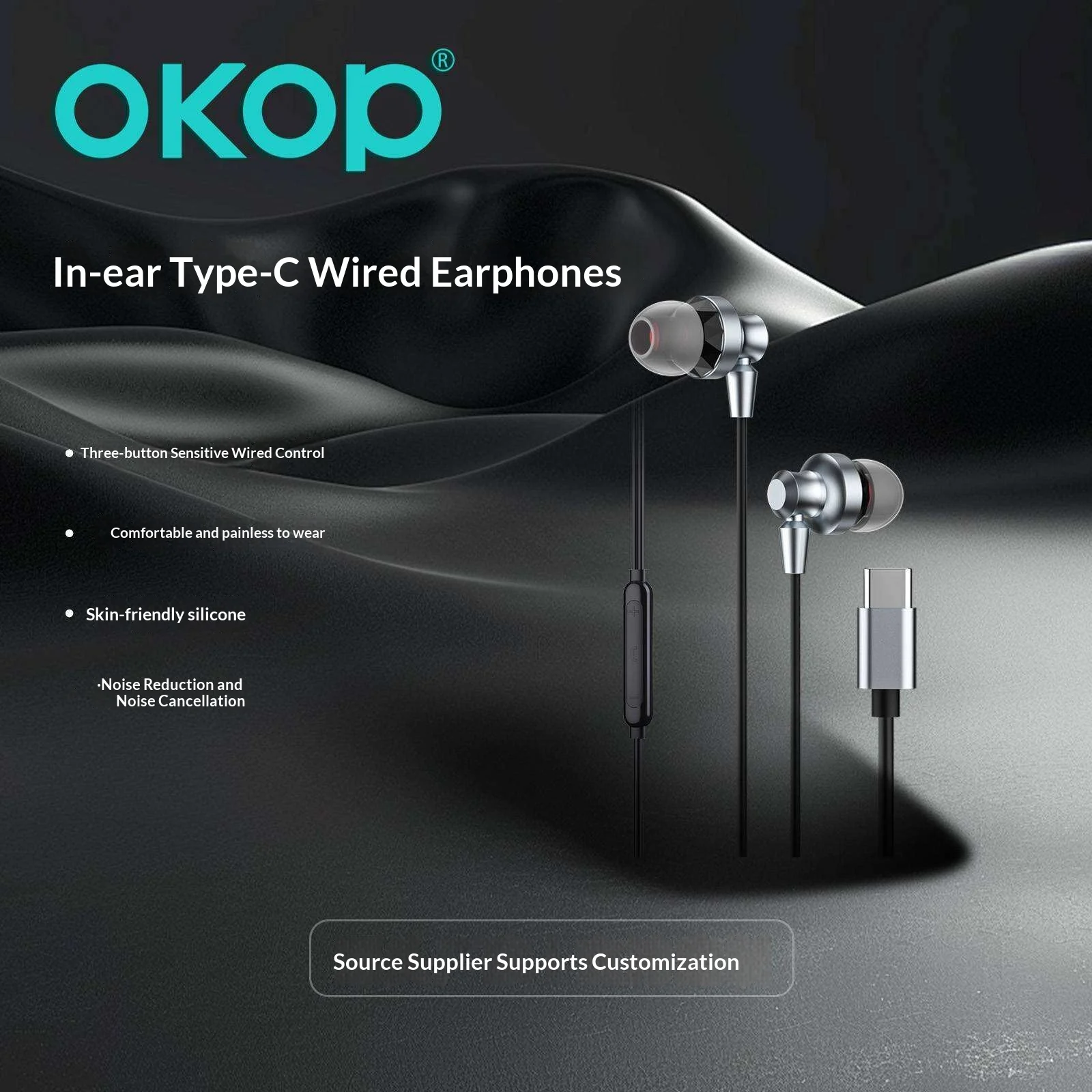 KP-239 In-ear Wired USB-C Headphones High-quality Audio High Volume Low Latency For… — image 3