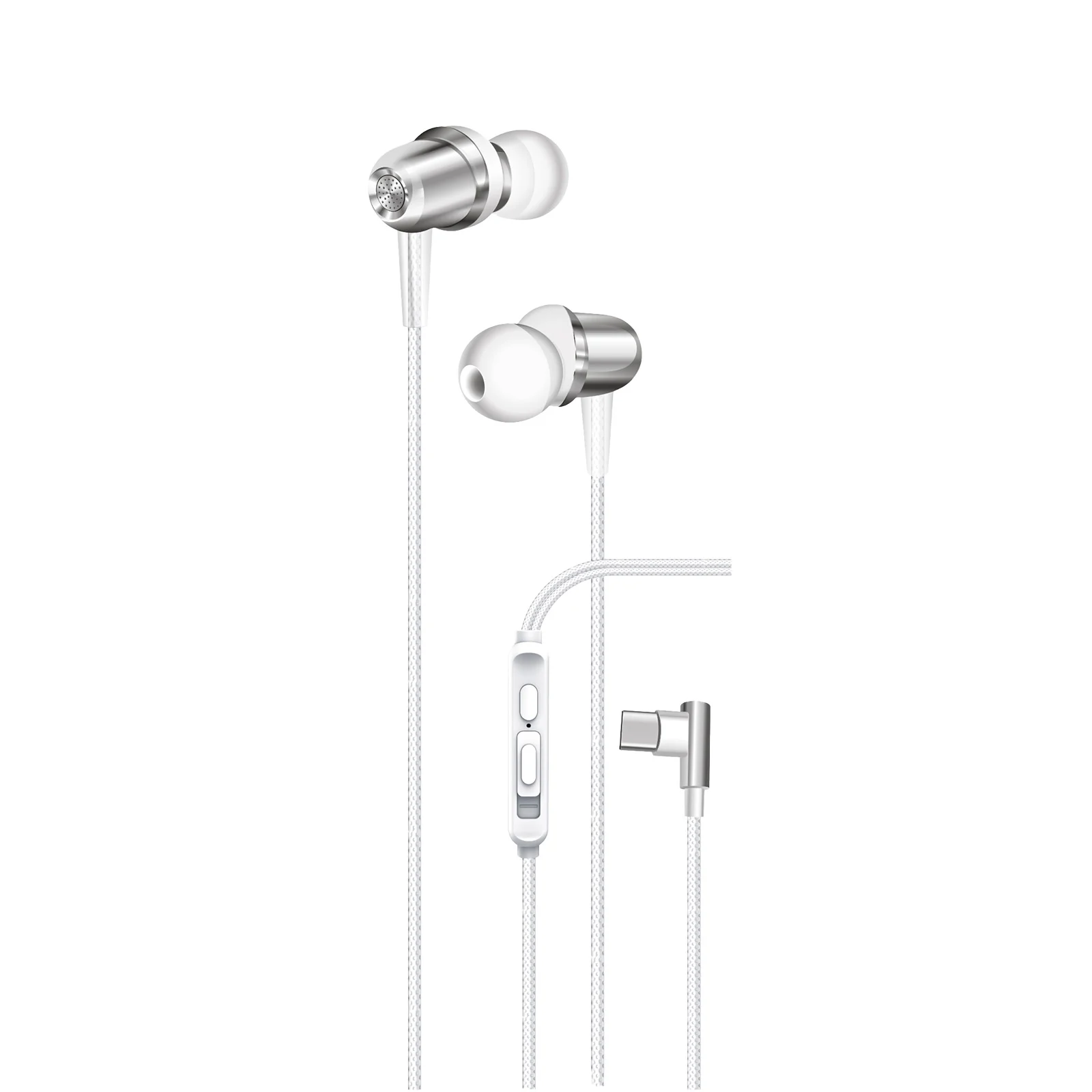 KP-243 New In-ear USB-C Wired Earphones With In-line Controls High Volume Sound… — image 2