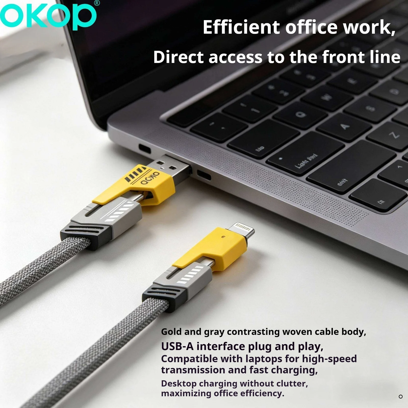 KP-312 65W 4-in-1 Retractable Charging Cable Fast-charging Best-selling Model… — image 7