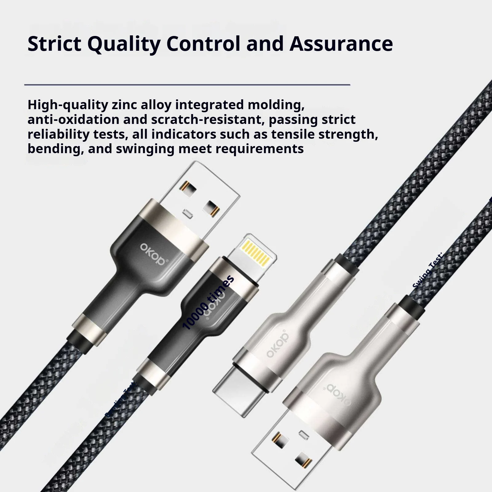 KP-318 Braided 65W Fast-charging Data Cable Durable Overcharge Protection Type-c… — image 5