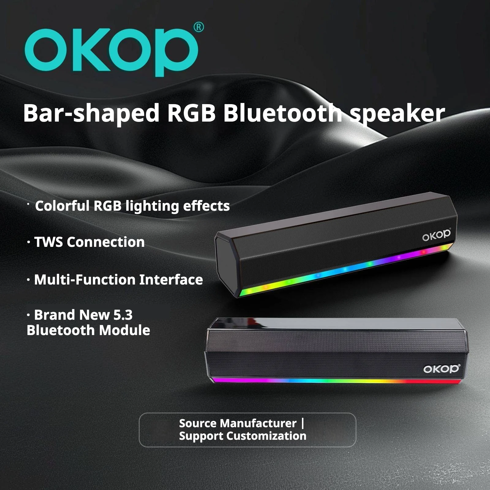 KP-557 Bluetooth Speaker With RGB Colorful Lights Home Soundbar Wireless Deep Bass… — image 3
