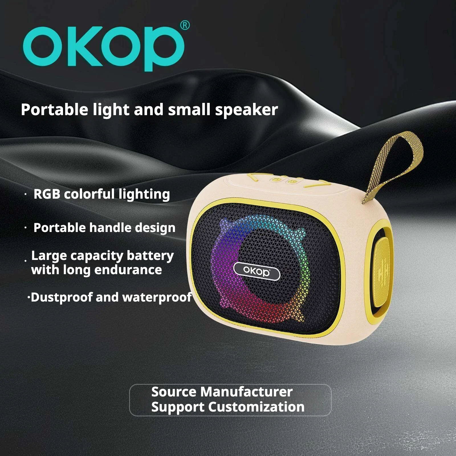 KP-853 New Wireless Bluetooth Speaker Long Battery Life Portable Handle RGB Lighting… — image 5