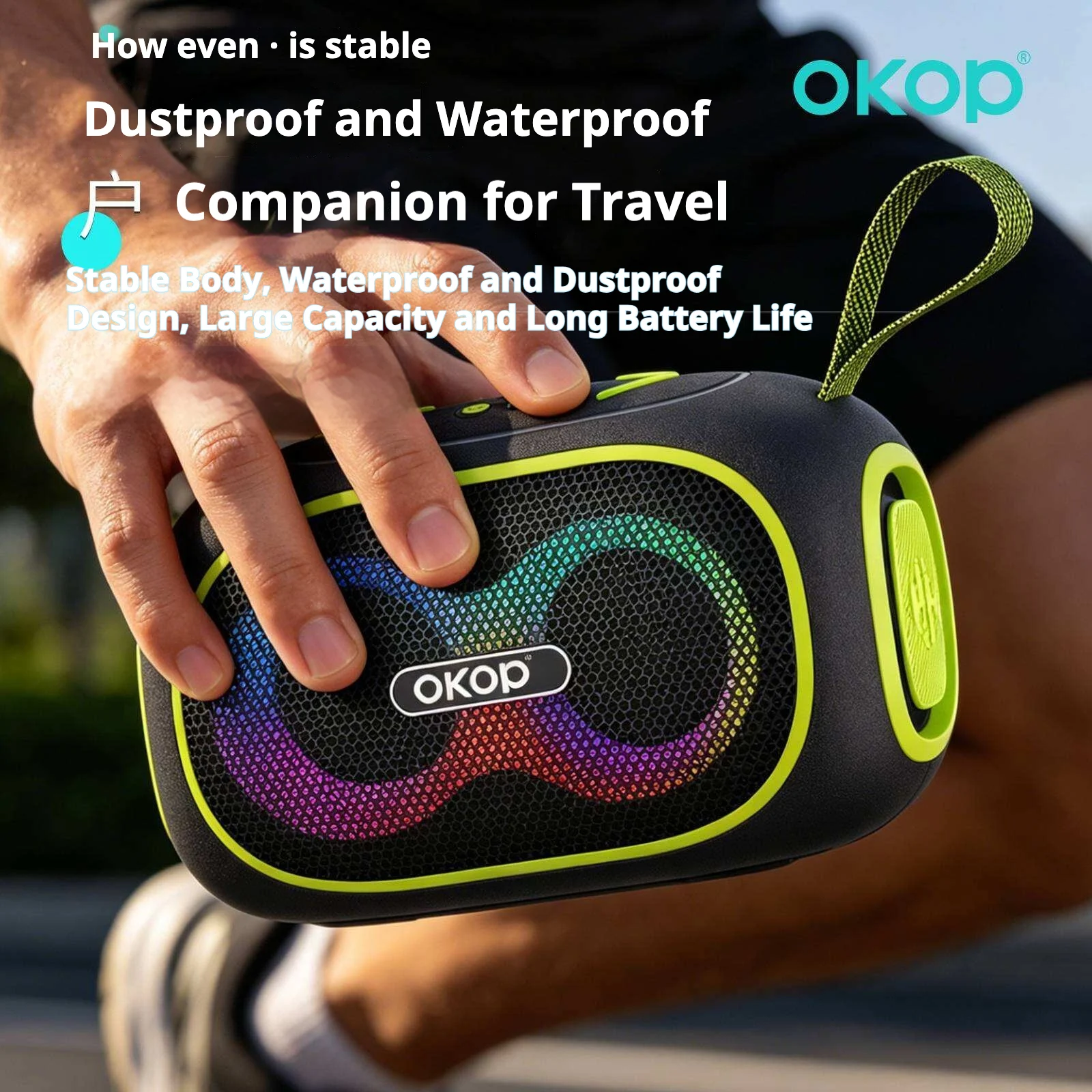 KP-854 Best-selling Wireless Bluetooth Speaker Portable Handle RGB Lighting New Model… — image 8