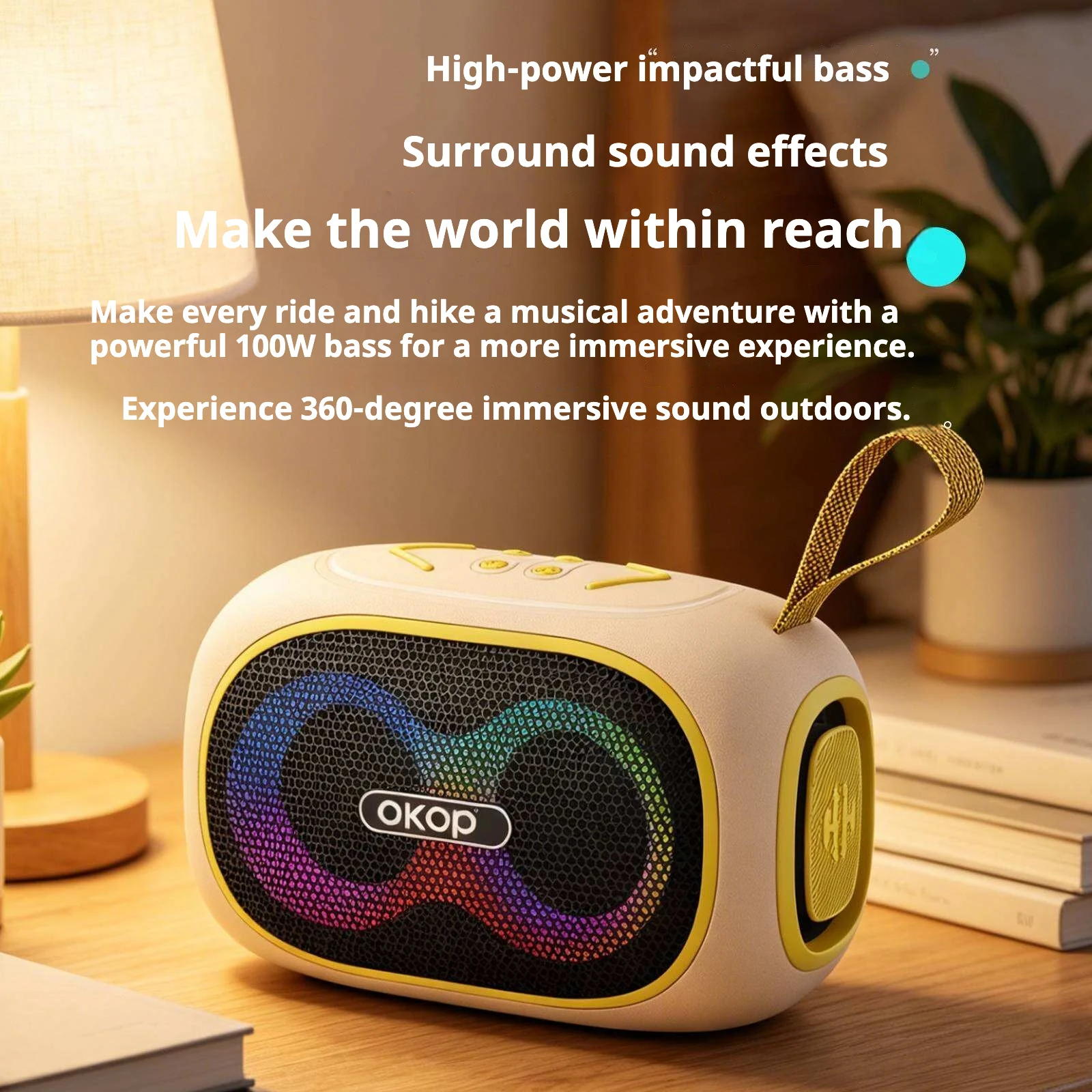 KP-854 Best-selling Wireless Bluetooth Speaker Portable Handle RGB Lighting New Model… — image 6